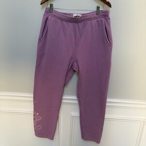 Disney Mickey Mouse EUC 100% cotton Lavender Purple Joggers